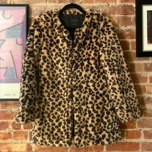 Love Tree Faux Fur Leopard Coat